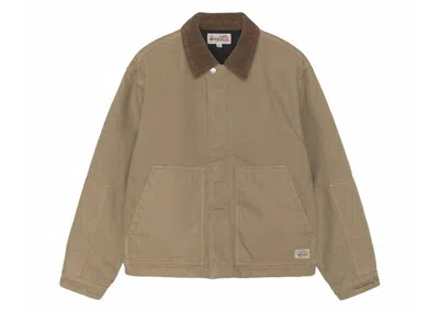 Pre-owned Stussy Men's  Workgear Jacket In Khaki In Brown