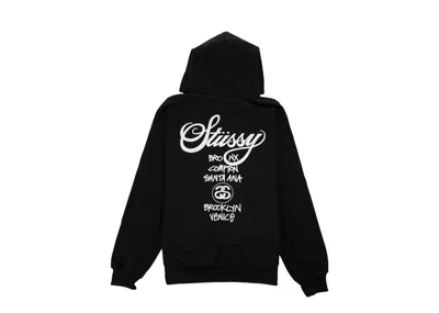 Pre-owned Stussy Men's  World Tour Hoodie In Black