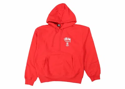 Pre-owned Stussy Men's  World Tour Hoodie In Red