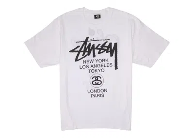Pre-owned Stussy Men's  World Tour T-shirt In White