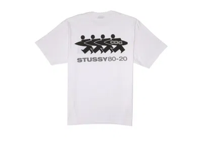 Pre-owned Stussy Men's  X Cdg Surfman T-shirt In White