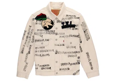 Pre-owned Stussy Men's  X Denim Tears X Our Legacy Ttl Denim Jacket In White