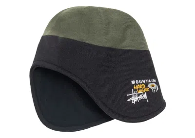Pre-owned Stussy Men's  X Mountain Hardwear Ear Flap Beanie In Poblano/black