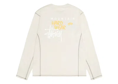 Pre-owned Stussy Men's  X Mountain Hardwear Long Sleeve Tee Shirt In Stone In Gray