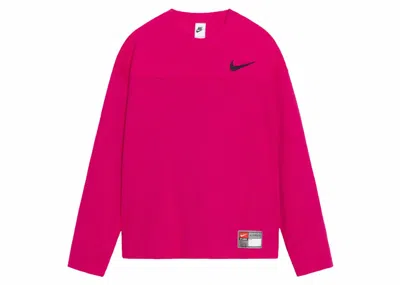 Pre-owned Stussy Men's  X Nike Drifit Mesh Jersey (asia Sizing) In Fireberry