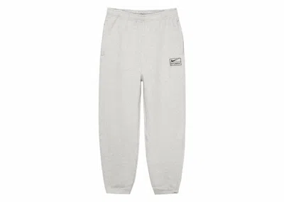 Pre-owned Stussy Men's  X Nike Fleece Pant In Grey Heather