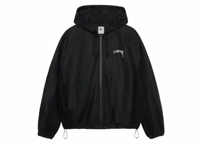 Pre-owned Stussy Men's  X Nike Linen Shell Jacket (asia Sizing) In Black