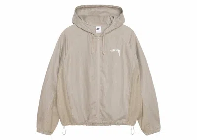 Pre-owned Stussy Men's  X Nike Linen Shell Jacket In Chino In Brown