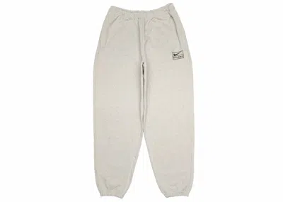 Pre-owned Stussy Men's  X Nike Nrg Br Fleece Sweatpants (fw23) In Grey Heather In Gray