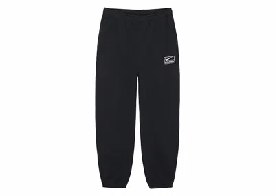 Pre-owned Stussy Men's  X Nike Stone Washed Fleece Pant (ss24) In Black