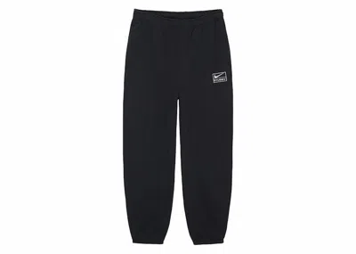 Pre-owned Stussy Men's  X Nike Stone Washed Fleece Sweatpants (asia Sizing Fw23) In Black