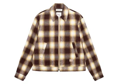 Pre-owned Stussy Men's  X Our Legacy Work Shop Blouson Flannel Jacket In Nebraska Flannel Plaid