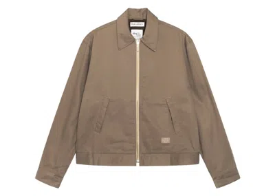 Pre-owned Stussy Men's  X Our Legacy Work Shop Blouson Twill Jacket In Olive Cavalry Twill