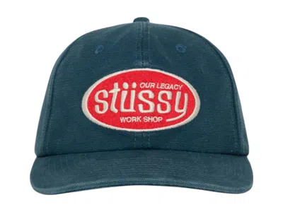 Pre-owned Stussy Men's  X Our Legacy Work Shop Middepth Cap In Navy Blue