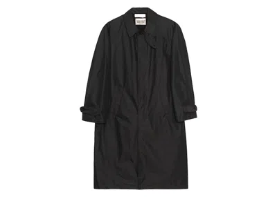 Pre-owned Stussy Men's  X Our Legacy Work Shop Raglan Car Coat In Soot Black Solaro