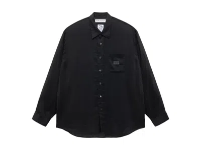 Pre-owned Stussy Men's  X Our Legacy Work Shop Shirt In Black Cotton Silk