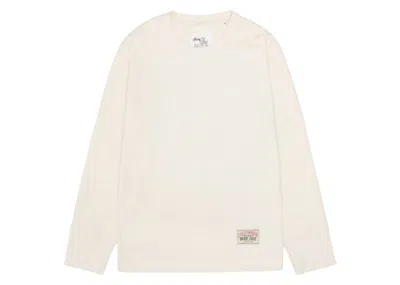Pre-owned Stussy Men's  X Our Legacy Work Shop Thermal Longsleeve In Cream Compact Cotton In White