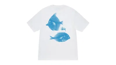 Pre-owned Stussy Men's  Xray Fishin Tee Shirt In White