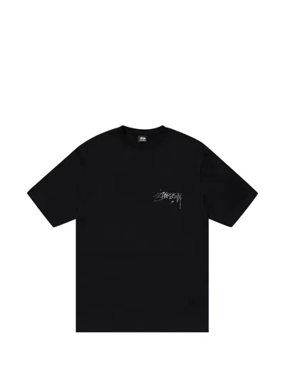 Stussy Mercury Logo-print T-shirt In 블랙