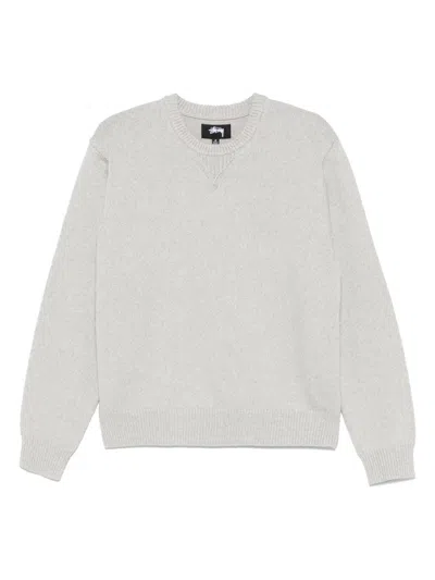Stussy Merino Cotton Blend Sweater In Grey