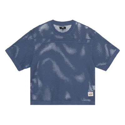 Pre-owned Stussy Mesh Jersey Crew 'navy' | Blue | Men's Size L
