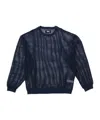 Stussy Mesh-panel Long-sleeved Jumper In Black