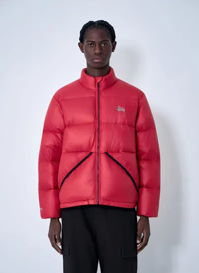Stussy Micro Ripstop Down Jacket In Pink