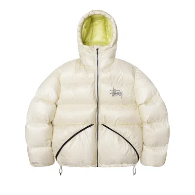 Pre-owned Stussy Micro Ripstop Down Parka 'bone' In Cream
