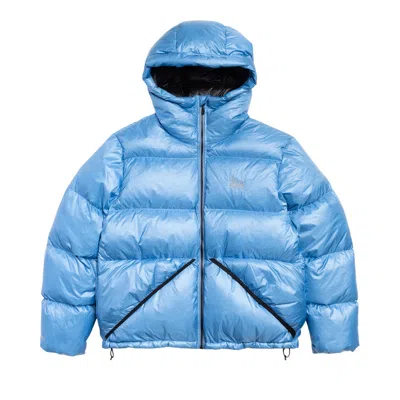 Pre-owned Stussy Micro Ripstop Down Parka 'sky Blue' | Men's Size M