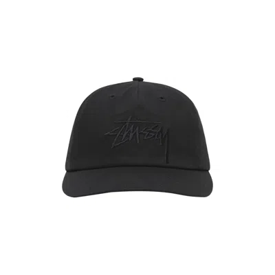 Pre-owned Stussy Mid-depth Big Stock Snapback 'black' | Men's Size Onesize