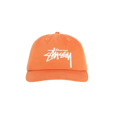 Pre-owned Stussy Mid-depth Big Stock Snapback 'brick' | Red | Men's Size Onesize