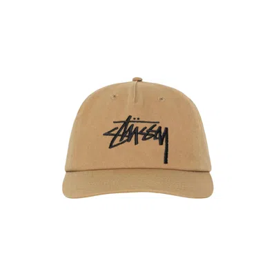 Pre-owned Stussy Mid-depth Big Stock Snapback 'tobacco' | Brown | Men's Size Onesize