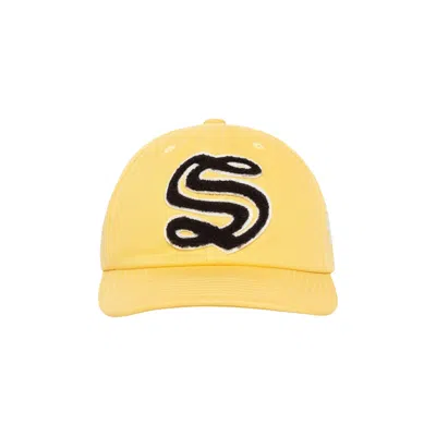 Pre-owned Stussy Mid Depth Chenille S Cap 'yellow' | Men's Size Onesize