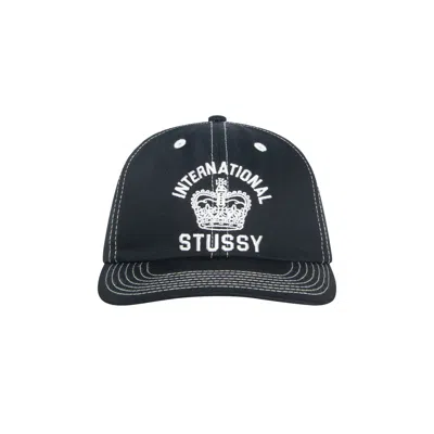 Pre-owned Stussy Mid-depth International Crown Strapback 'black' | Men's Size Onesize