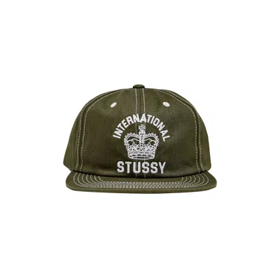 Pre-owned Stussy Mid-depth International Crown Strapback 'dark Olive' | Green | Men's Size Onesize