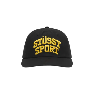 Pre-owned Stussy Mid-depth Sport Snapback 'black'