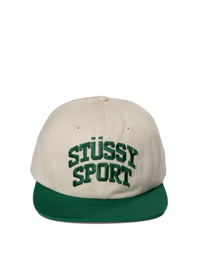 Stussy Mid-depth Sport Snapback Hats Beige In Neutral