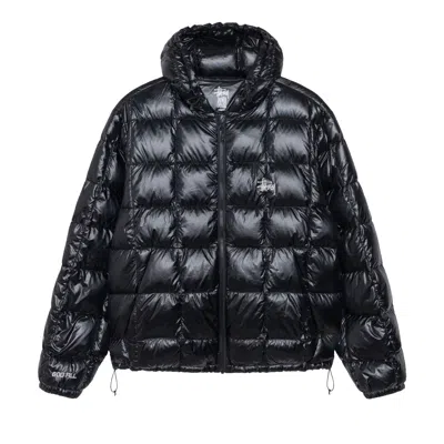 Pre-owned Stussy Midweight Hooded Puffer 'black'