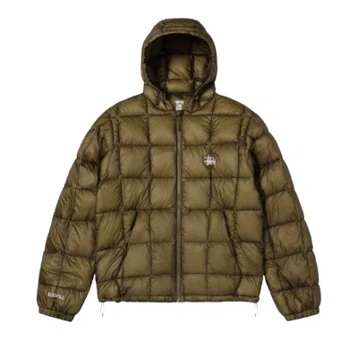 Pre-owned Stussy Midweight Hooded Puffer 'olive' | Green | Men's Size S