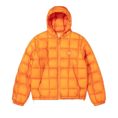 Pre-owned Stussy Midweight Hooded Puffer 'orange' | Men's Size M