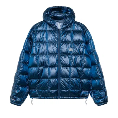 Pre-owned Stussy Midweight Hooded Puffer 'royal' In Blue