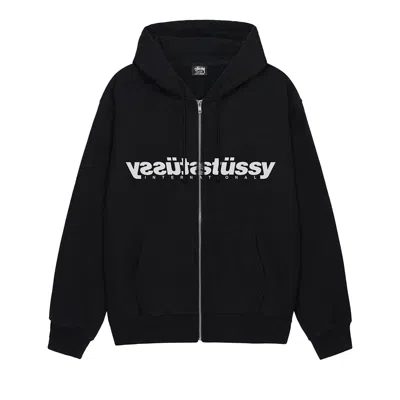 Pre-owned Stussy Mirror Zip Hoodie 'black' | Men's Size L