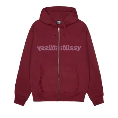 Pre-owned Stussy Mirror Zip Hoodie 'wine' | Red | Men's Size M