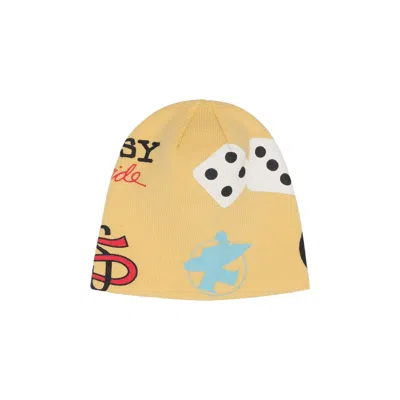 Pre-owned Stussy Mixed Logo Skullcap 'pale Yellow' | Men's Size Onesize