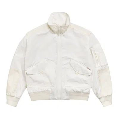 Pre-owned Stussy Mock Neck Flight Bomber 'white' | Men's Size Xxl