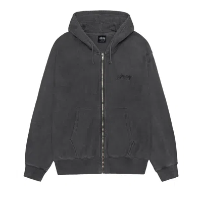 Pre-owned Stussy Modern Age Zip Hoodie Pigment Dyed 'black' | Men's Size M