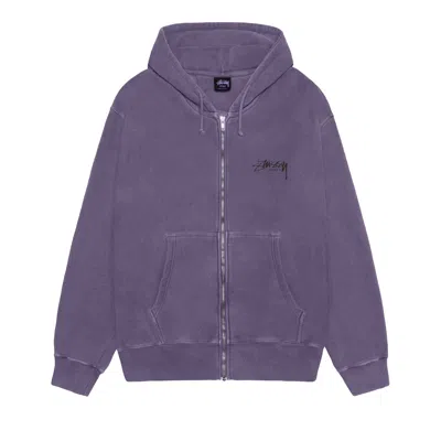 Pre-owned Stussy Modern Age Zip Hoodie Pigment Dyed 'grape' | Purple | Men's Size M