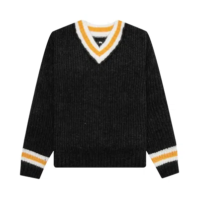 Pre-owned Stussy Mohair Tennis Sweater 'charcoal' In Black