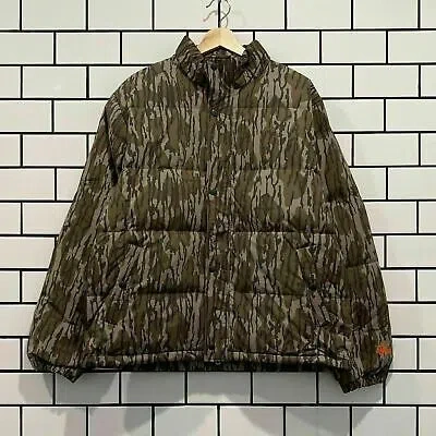 Pre-owned Stussy Mossy Oak Down Puffer Jacket Camo In Multicolor