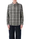 Stussy Motif Plaid Shirt In Gray